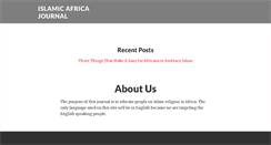 Desktop Screenshot of islamicafricajournal.org