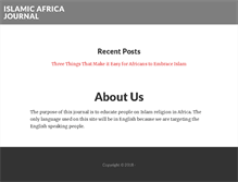 Tablet Screenshot of islamicafricajournal.org